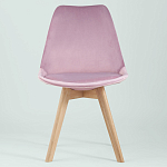 Стул с мягким велюровым сиденьем Arvika Pink варинант исполнения - 3 | Loft Concept в Перми