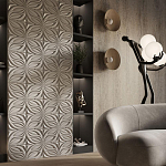 Гипсовая 3D панель с принтографией PM-37 варинант исполнения - 1 | Loft Concept в Перми