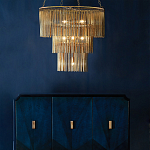 Люстра трёхъярусная золотого цвета Metal Tentacles варинант исполнения - 3 | Loft Concept в Перми