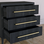 Комод Primo с 3 выдвижными ящиками Черный дуб варинант исполнения - 6 | Loft Concept в Перми