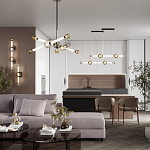 Светодиодный подвесной светильник Rovelly Black варинант исполнения - 3 | Loft Concept в Перми