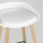 Барный стул на ножках из натурального дерева Boras White варинант исполнения - 7 | Loft Concept в Перми