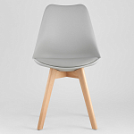 Стул с основой из пластика и мягким сиденьем Arvika Grey варинант исполнения - 2 | Loft Concept в Перми