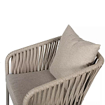 Стул серо-бежевый с декоративным плетением на спинке и подлокотниках Chair Weave варинант исполнения - 8 | Loft Concept в Перми