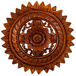 Панно из дерева круглое Flower Panel With Trees варинант исполнения - 1 | Loft Concept в Перми