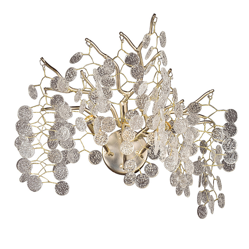 Бра с ветвистым золотым каркасом Ramification Золотой Прозрачный в Перми | Loft Concept 