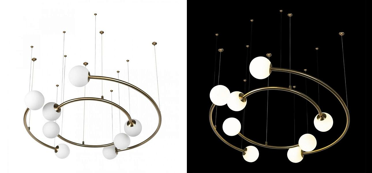 Дизайнерская Модульная Люстра PLANETARY two rings Gold 80 см Дизайнерская Модульная Люстра PLANETARY two rings Gold 80 см - Loft-Concept в Перми