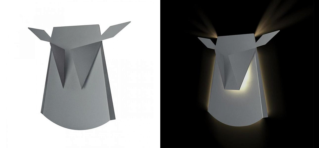 Бра Origami animals Deer Silver Бра Origami animals Deer Silver - Loft-Concept в Перми