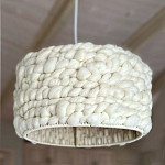 Вязаный шерстяной светильник Knitted wool lamp Cylinder варинант исполнения - 2 | Loft Concept в Перми