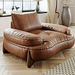 Кресло кожаное с деревянным каркасом Medieval Furniture варинант исполнения - 4 | Loft Concept в Перми