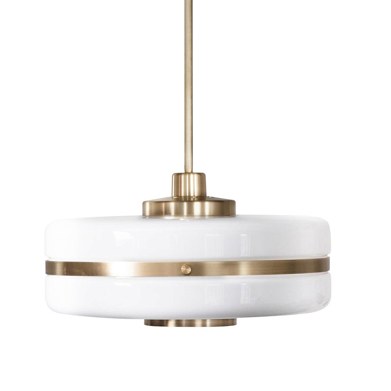 Подвесной светильник BERT FRANK Masina Pendant Lamp Белый Латунь в Перми | Loft Concept 