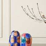 Люстра  с круглыми прозрачными шарами на серебряном каркасе Silver Stalk варинант исполнения - 3 | Loft Concept в Перми