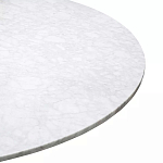 Круглый обеденный стол с белой мраморной столешницей White Tabletop on Black Base варинант исполнения - 6 | Loft Concept в Перми
