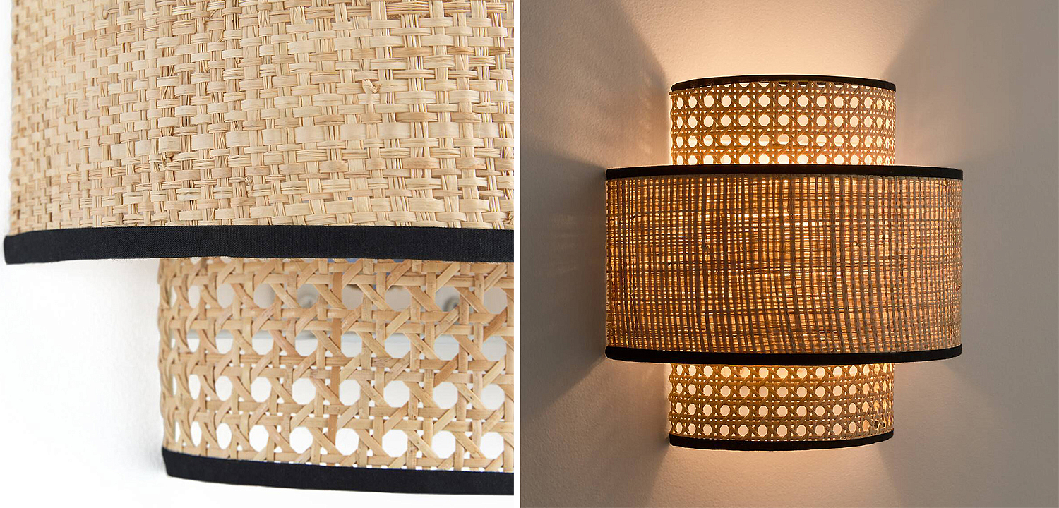 Бра Ottar Wicker Double lampshade - Loft-Concept в Перми