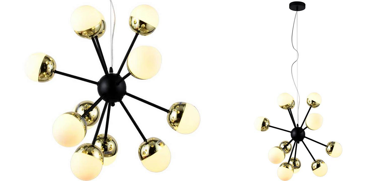 Люстра Sputnik White and Gold Globe Chandelier 12 Люстра Sputnik White and Gold Globe Chandelier 12 - Loft-Concept в Перми