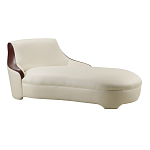 Премиальная кушетка с вставками из кожи Holland варинант исполнения - 1 | Loft Concept в Перми