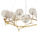 Люстра круглая с декором в виде цветков одуванчика Hanging Dandelion варинант исполнения - 2 | Loft Concept в Перми