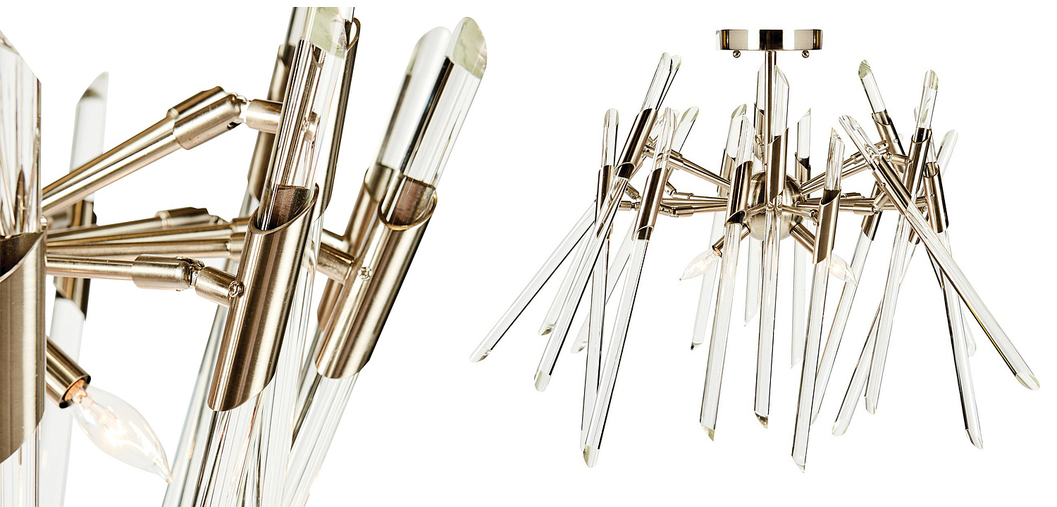 Потолочный светильник Ice Rods Chandelier nickel Потолочный светильник Ice Rods Chandelier nickel - Loft-Concept в Перми