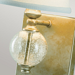 Бра со стеклянным шарообразным декором с пузырьками и бежевым абажуром Feiss варинант исполнения - 3 | Loft Concept в Перми