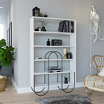 Стеллаж прямой белый с 5-ю открытыми полками NORFOLK BOOKCASE WHITE варинант исполнения - 1 | Loft Concept в Перми