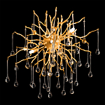 Бра с лучеобразным основанием и подвесками из прозрачного стекла в виде длинных капель Droplet Chandelier варинант исполнения - 2 | Loft Concept в Перми