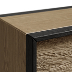 ТВ тумба 2 двери и 2 ящика с подсветкой на рельефном фасаде Warm Industrial варинант исполнения - 6 | Loft Concept в Перми