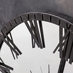 Часы настенные зеркальные с чёрным металлическим циферблатом Mirror Tower Clock варинант исполнения - 4 | Loft Concept в Перми