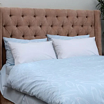 Постельное белье голубого цвета из перкаля с принтом 200х220 см Aurora Allure варинант исполнения - 6 | Loft Concept в Перми