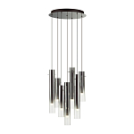 Люстра каскадная с 7-ю цилиндрическими плафонами из стекла Luminous Cylinders варинант исполнения - 2 | Loft Concept в Перми