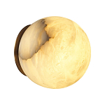 Настенно-потолочный светильник с плафоном в форме шара из алебастра Cryptocrystalline Stone варинант исполнения - 8 | Loft Concept в Перми