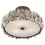 Потолочный светильник круглый с абажуром из устричных раковин Sea Ravens варинант исполнения - 3 | Loft Concept в Перми