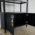 Стеллаж со стеклянными полками Elsa Dreams Black варинант исполнения - 2 | Loft Concept в Перми