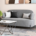 Диван в велюровой обивке серого цвета COLOR BLOCK варинант исполнения - 8 | Loft Concept в Перми