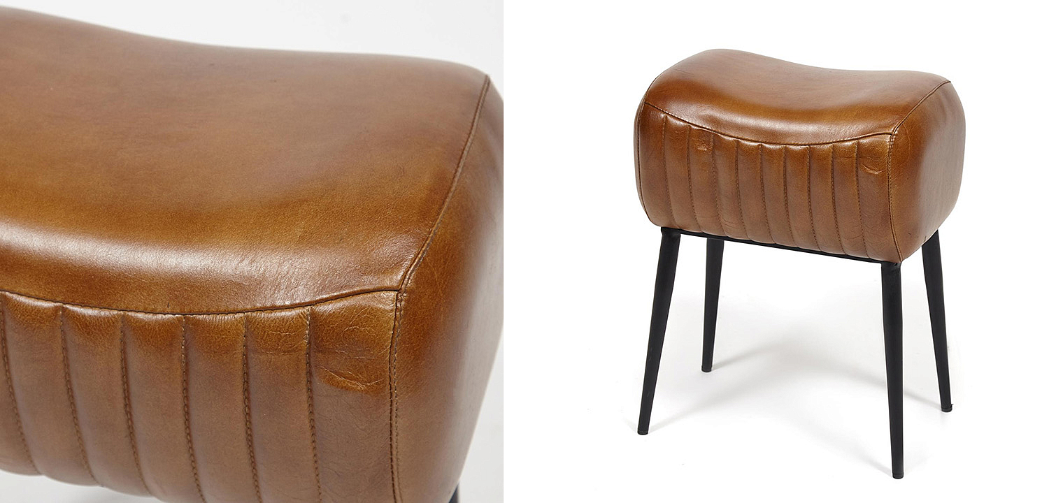 Пуф из кожи буйвола Industrial leather pouf Пуф из кожи буйвола Industrial leather pouf - Loft-Concept в Перми