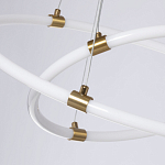 Люстра подвесная с двумя пересекающимися белыми светодиоидными кольцами Luke Lampco Tracer Lamp варинант исполнения - 4 | Loft Concept в Перми