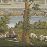 Обои ручная роспись Monuments of Paris Roberts on scenic paper варинант исполнения - 1 | Loft Concept в Перми