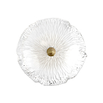 Бра в форме прозрачного стеклянного цветка с рельефной текстурой Textured Glass варинант исполнения - 3 | Loft Concept в Перми