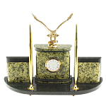 Настольный письменный набор из змеевика и бронзы с декором в виде орла Successful Leader варинант исполнения - 1 | Loft Concept в Перми