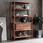 Стеллаж в гостиную для книг Moon Walnut Furniture варинант исполнения - 4 | Loft Concept в Перми