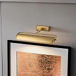 Светильник для картин цвета состаренная латунь с широким плафоном на прямоугольном основании Elstead Lighting варинант исполнения - 12 | Loft Concept в Перми