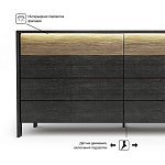 Комод 8 ящиков с подсветкой на рельефном фасаде Warm Industrial варинант исполнения - 6 | Loft Concept в Перми