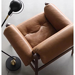 Кресло с деревянным каркасом и обивкой из натуральной кожи Medieval Furniture варинант исполнения - 5 | Loft Concept в Перми