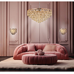 Люстра каскадная с подвесками в форме колец Galaxy of Light варинант исполнения - 8 | Loft Concept в Перми