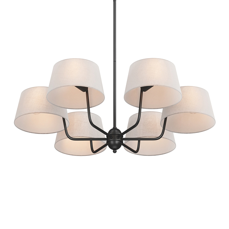 Люстра подвесная Modesto Е14 Латунь Черный Бежевый в Перми | Loft Concept 
