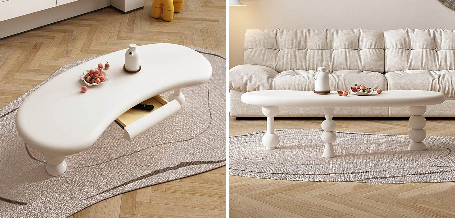 Кофейный стол с ящиком Martina Unique Shape Coffee Table Кофейный стол с ящиком Martina Unique Shape Coffee Table - Loft-Concept в Перми