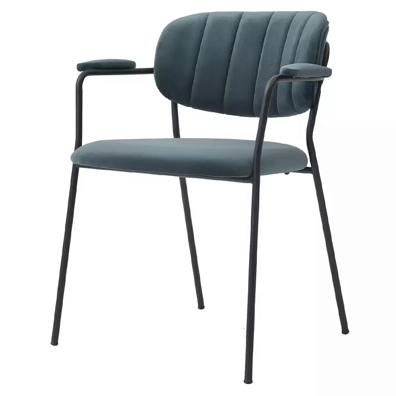 Стул мягкий с подлокотниками Chair Attractive Зеленый Бежевый в Перми | Loft Concept 