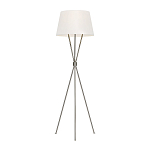 Торшер на трех тонких перекрещенных ножках с белым конусным абажуром из льна Feiss варинант исполнения - 5 | Loft Concept в Перми