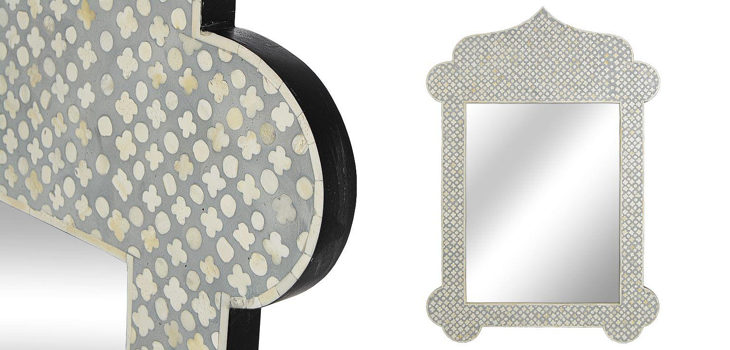 Зеркало Bone Inlay Dome Mirror Зеркало Bone Inlay Dome Mirror - Loft-Concept в Перми