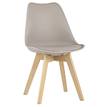 Стул с основой из пластика и мягким сиденьем Arvika Beige варинант исполнения - 1 | Loft Concept в Перми