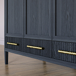 Большой Шкаф Primo Черный дуб с 3 дверьми и 3 выдвижными ящиками варинант исполнения - 5 | Loft Concept в Перми